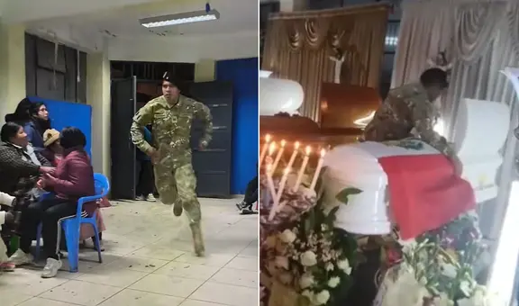Militar peruano se despidió de su mamá en funeral con emotivo saludo: “Fuiste padre y madre para mí”