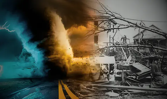 El tornado más letal de Estados Unidos que mató a 695 personas hace 100 años: atravesó Misuri, Illinois e Indiana a 112 km/h