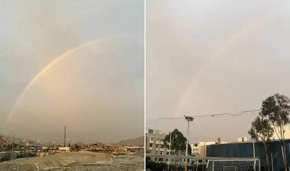 Arcoíris sorprende diversos distritos de Lima tras pronóstico de lluvias en la costa por Senamhi
