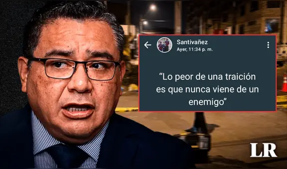 Juan Santiváñez difunde frase en su celular en medio de cuestionamientos: "Lo peor de una traición es que nunca viene de un enemigo"