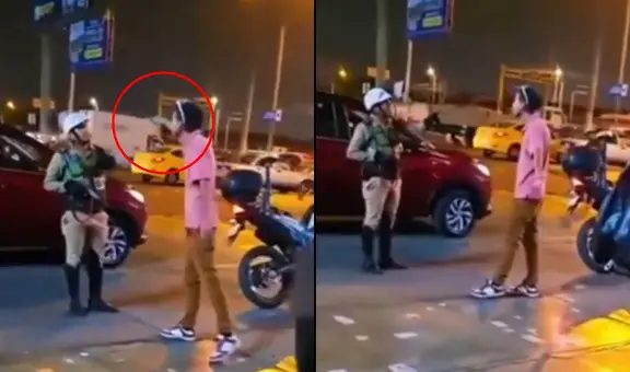 Hombre amenaza con navaja a policía de tránsito en Santa Anita y lo desafía: “¡Dispárame, pues!”