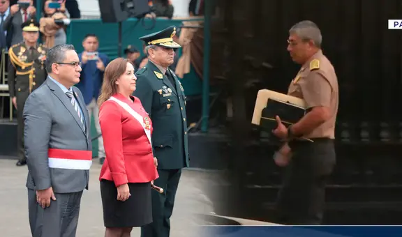 Victor Zanabría, comandante general PNP, llegó a Palacio de Gobierno tras censura de Santiváñez