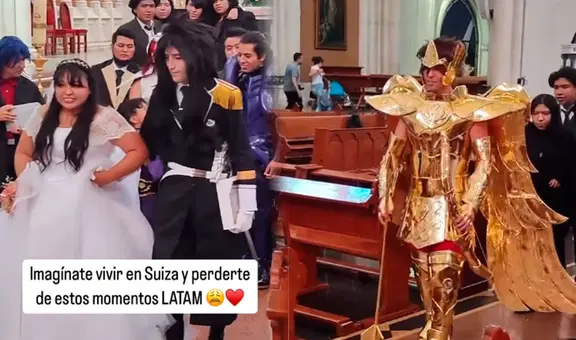 ¡Boda de película! Novios se casan al estilo de Los Caballeros del Zodiaco y sus invitados se transforman en personajes del anime