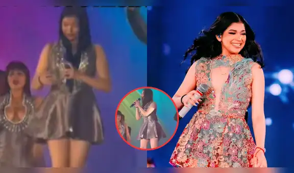 Cielo Fernández de Corazón Serrano sufrió problema con su vestuario en pleno concierto y alarma a usuarios: "Qué incómoda se le ve"