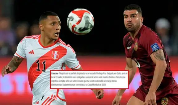 En Venezuela definen a Perú con duro calificativo previo al partido por Eliminatorias 2026: "Obligados a sumar"