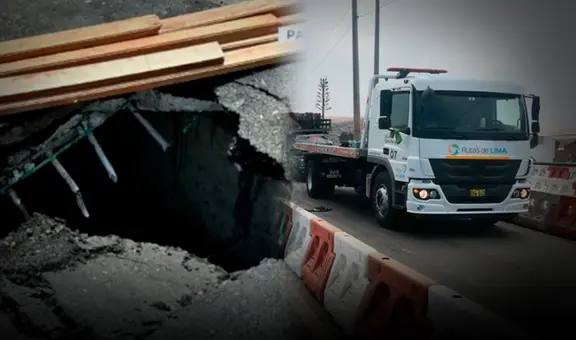 Cierran puente Conchán en la Panamericana Sur por hundimiento de pista: Rutas de Lima advirtió riesgo
