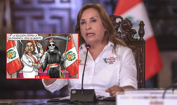 Dina Boluarte hace trato con la pena de muerte: Carlincatura expone “manotazo de ahogado” de la presidenta