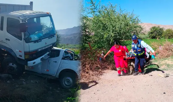 Camioneta de gobierno regional y camión chocan dejando cuatro heridos en Tacna