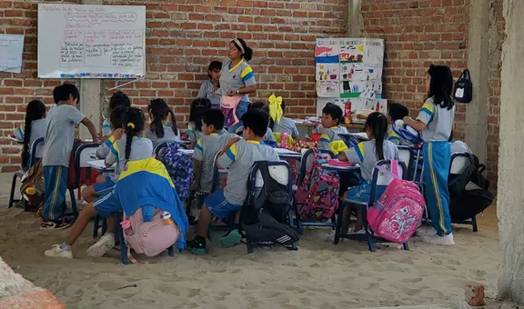 Piura: más de 250 alumnos estudian en aulas precarias, sin agua, luz, ni cerco perimétrico