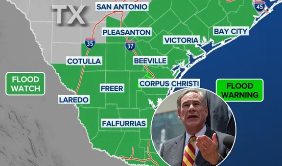 Alerta en Texas: gobernador Greg Abbott declara estado de emergencia por posibles inundaciones