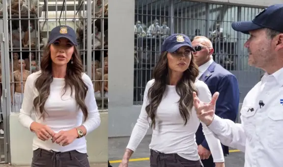 "Los vamos a cazar": secretaria de Seguridad de Trump amenaza a inmigrantes desde la megacárcel de Bukele