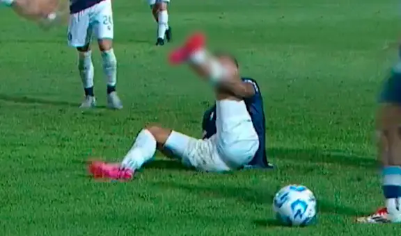 La estremecedora lesión de Victorio Ramis en el Independiente Rivadavia vs Racing: tuvo que retirarse en ambulancia