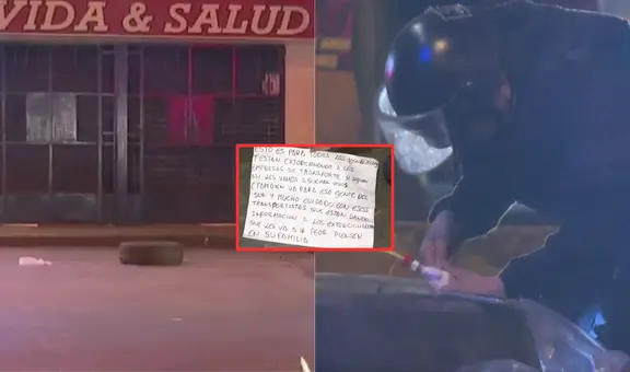 Delincuentes dejan explosivo y carta extorsiva en paradero de mototaxistas en San Martín de Porres