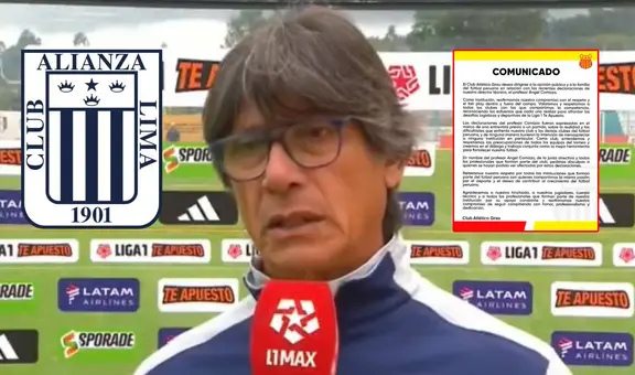 Atlético Grau pidió disculpas por indirecta de Ángel Comizzo a Alianza Lima: "No tuvieron intención de menospreciar"