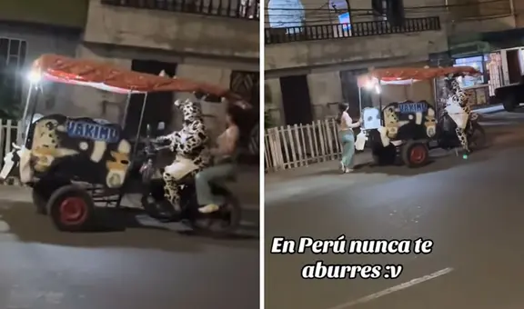 Comerciante ambulante sorprende al usar disfraz de vaquita para vender leche: "Venta con estilo"
