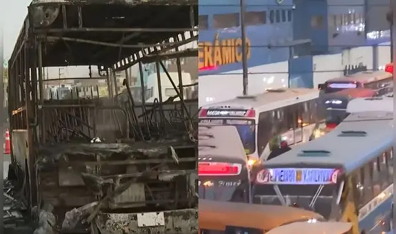 Vehículos varados por "varios minutos": intenso tráfico en Panamericana Norte luego de que bus se incendiara en SMP