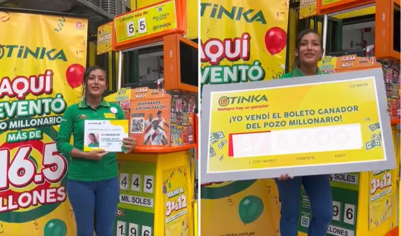 Joven de SJL vendió boleto ganador de S/16 millones de la Tinka y muestra cuantioso bono que le dieron: "Fue al azar"