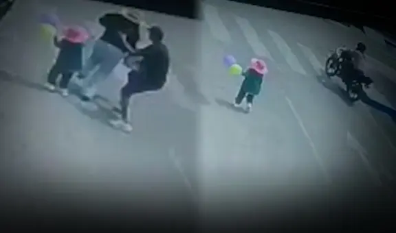 Asaltan a madre junto a su hija tras salir de jardín en Tacna: cámaras captan el ataque