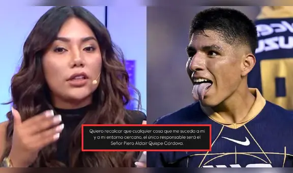 Olenka Mejía acusa a Piero Quispe de enviar personas a amenazarla tras exponer su relación: "No lograrás asustarme"