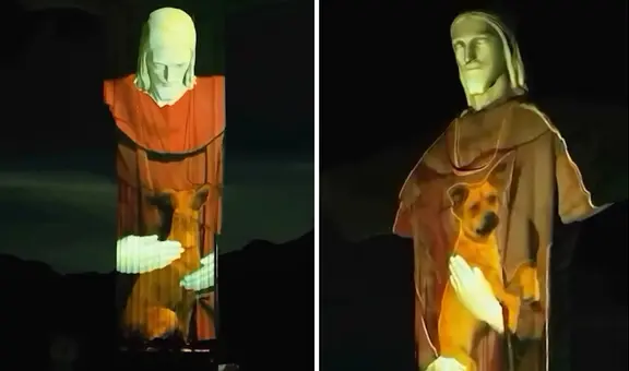 Cristo Redentor 'abrazó' a un perrito callejero y gesto conmovió a miles en Brasil: "Adoptar es cultivar amor"
