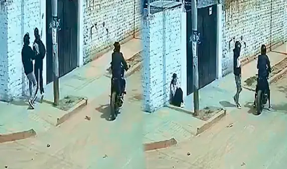 Delincuentes armados intentan robar celular de joven, pero ella lo evita lanzándolo a una casa en Trujillo