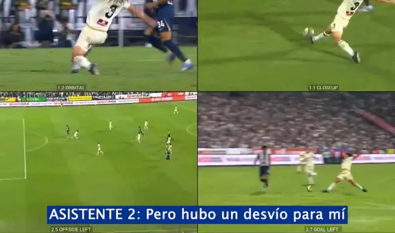 Revelan audio del VAR del gol anulado a Paolo Guerrero en el Alianza Lima vs Universitario, pese a que Riveros toca el balón: "Hubo un desvío"