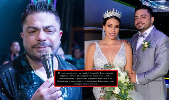 Moisés Vega, exintegrante de Hermanos Yaipén, anuncia separación de su esposa, pero ella recién se entera: “Estoy sorprendida”