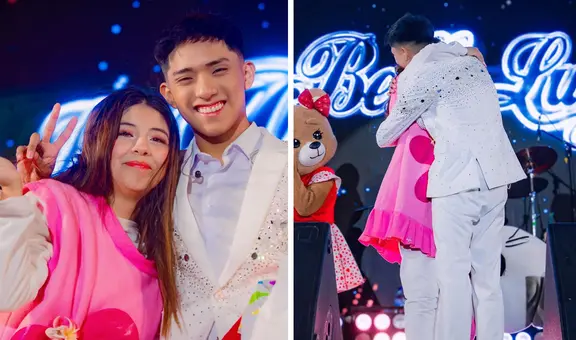 Tiktoker Zully sorprendió a heredero de La Bella Luz en pleno concierto: “Te quiero mucho”