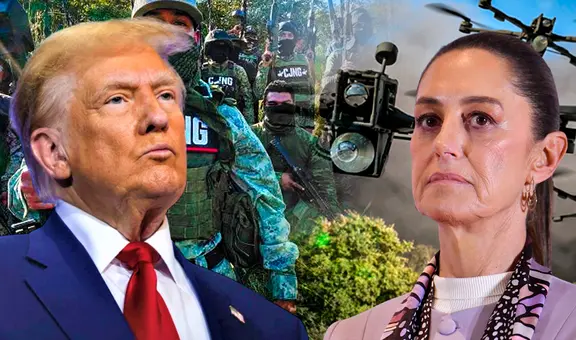 Sheinbaum rechaza cualquier intervención militar de EE. UU. contra los cárteles en México: Trump estudia atacarlos con drones