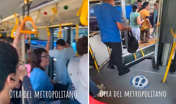 Pasajeros del Metropolitano se sorprenden al ver que puerta del bus se cae y usuarios dicen: “No se cayó, se desplomó”