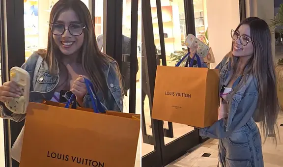 Tiktoker Milenka se compró sus primeras zapatillas Louis Vuitton y usuarios reaccionan: "Mejor ahorra"