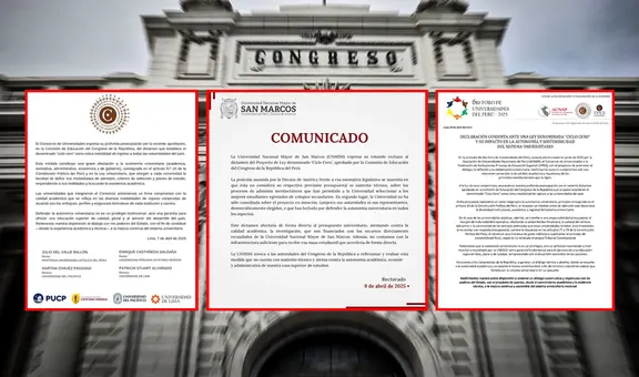 ‘Ciclo cero’ en universidades: se suman más rechazos y piden al Pleno del Congreso archivar dictamen de ley