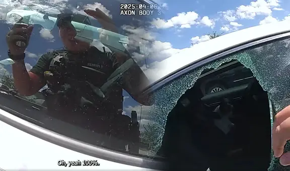 Video muestra cómo un policía de Florida rescata a un perro encerrado en un auto a altas temperaturas