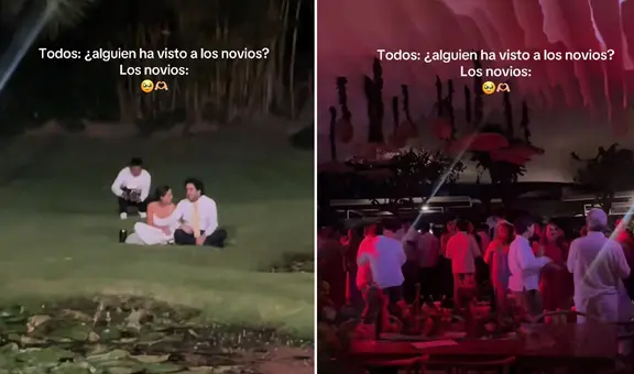 Novios causan sorpresa al preferir conversar que disfrutar la fiesta de su boda: “Ya vámonos, es bien tarde”