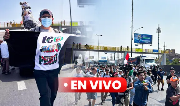 Paro de transportistas HOY EN VIVO: manifestantes toman el Centro de Lima rumbo al Congreso