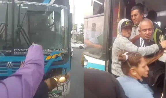 Desinflan llantas de bus 'El Chino' con pasajeros por no sumarse al paro de transportistas: "Bájense todos"