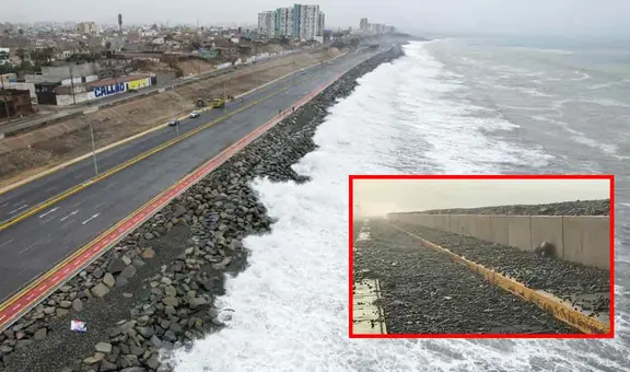 Cierran tramos de la Costa Verde por oleajes anómalos: vía entre La Punta y bypass de Santa Rosa en Callao permanece bloqueada