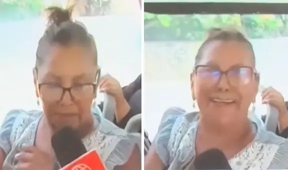Pasajera de bus hace reír a reportero en vivo con inesperada respuesta tras acercarle el micrófono: "Parece otra cosa"