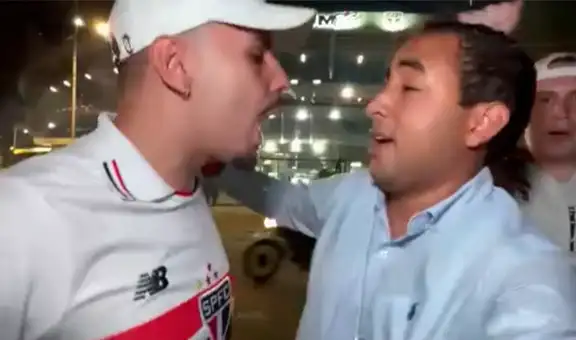 Hinchas de Sao Paulo agreden a periodista peruano en vivo tras empate ante Alianza Lima: "Vamos a cerrar"