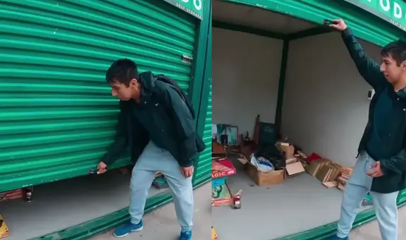 Joven peruano invirtió S/300 en comprar un conteiner secreto de remate en Chorrillos y se llevó fuerte decepción: "Al menos algo sacaremos"