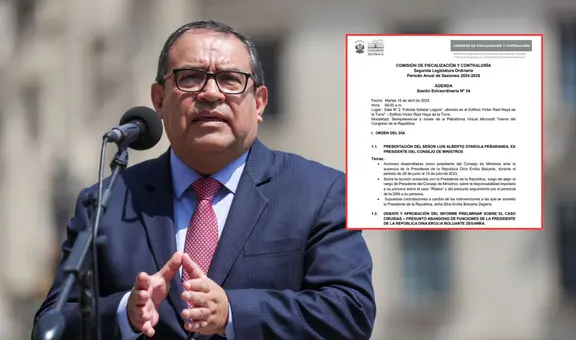 Comisión de Fiscalización cita a Alberto Otárola para este martes 15 de abril por cirugías y Rolex de Dina Boluarte