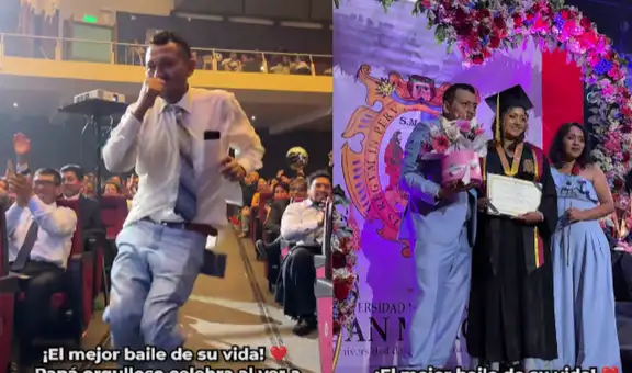 Padre baila salsa de orgullo al ver a su hija graduarse en la UNMSM y el video se vuelve viral: "Es mi papi"