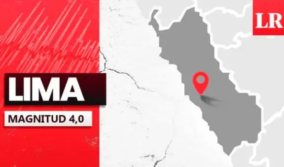 Temblor de magnitud 4,0 se sintió en Lima hoy, según IGP
