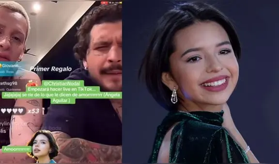 Nodal reaccionó a frase de su esposa Ángela Aguilar durante transmisión con Kunno y fans comentan: "¡Se burló!"