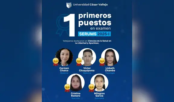 Serums 2025-I: estos son los primeros puestos que representan a Trujillo