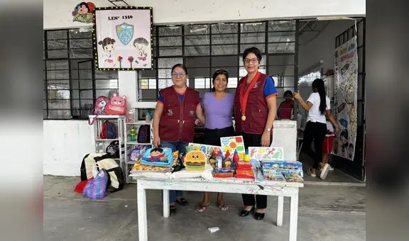 Corte Superior de Piura entrega útiles escolares a niños de Ejidos de Huan