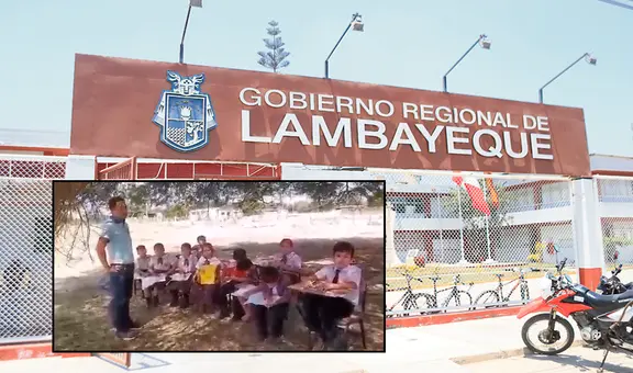 Alumnos estudian bajo un árbol por falta de aulas en su colegio de Lambayeque