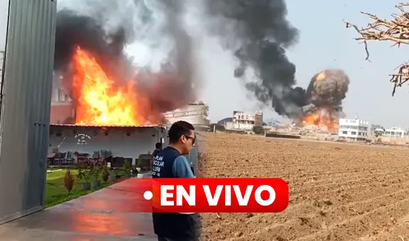 Incendio en Lurín EN VIVO: se registra explosión en almacén cerca a la Panamericana Sur