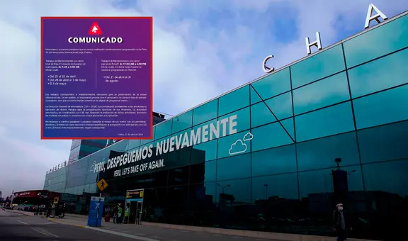 Aeropuerto Jorge Chávez cierra pista de aterrizaje por mantenimiento, ¿en qué tramos y hasta cuándo?