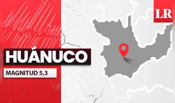 Temblor de magnitud 5,3 se sintió en Huánuco hoy, según IGP